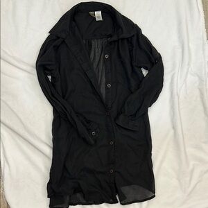 Women's Black Sheer Swimsuit Coverup